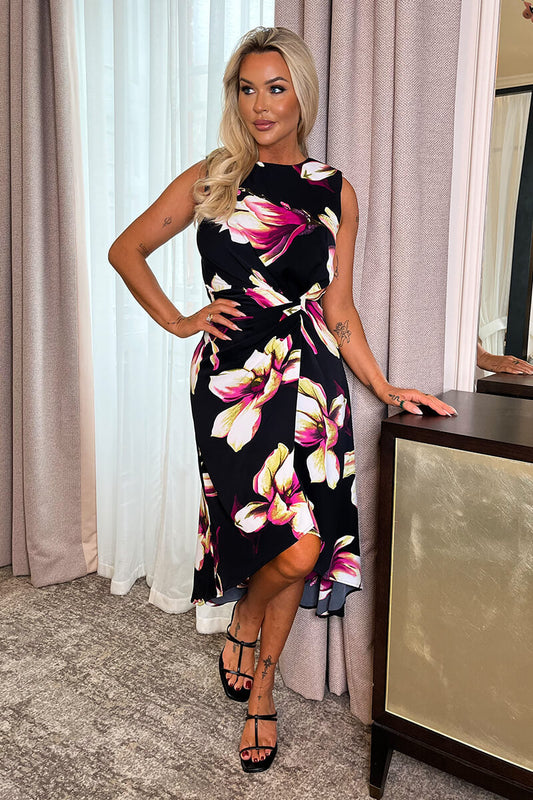 Louna | Ruched Floral Dress