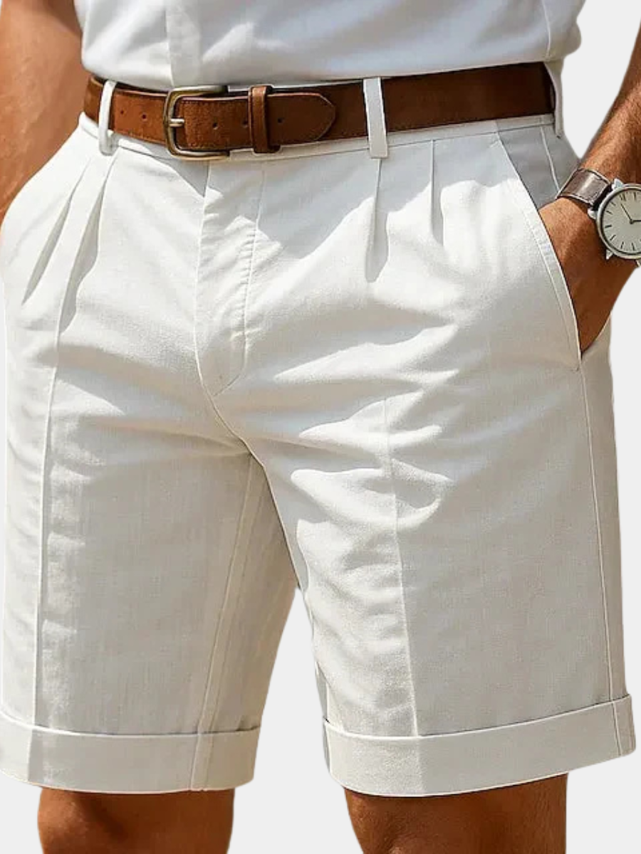 Laurent | Pleated Shorts