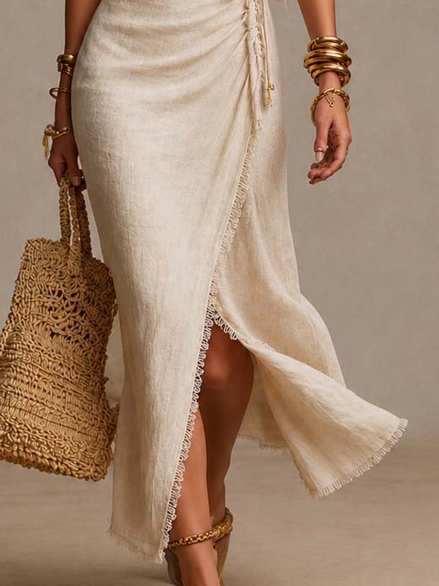 Clémence | Linen Midi Dress