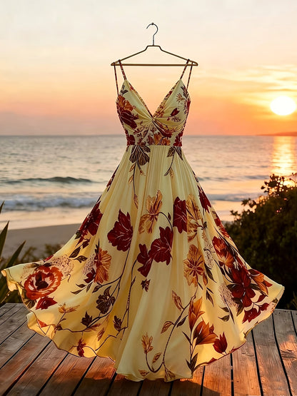 Tummy-Hiding Floral Dress