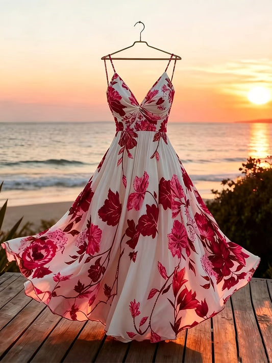 Tummy-Hiding Floral Dress