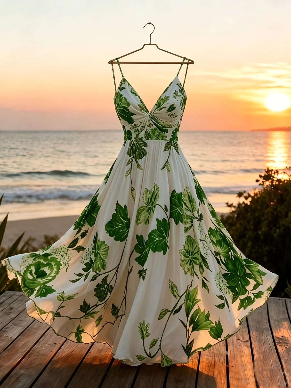 Tummy-Hiding Floral Dress