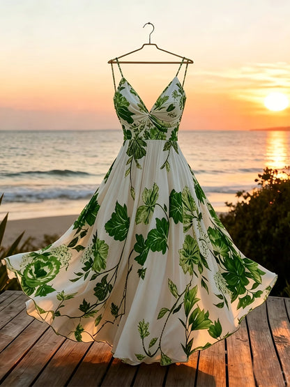 Tummy-Hiding Floral Dress