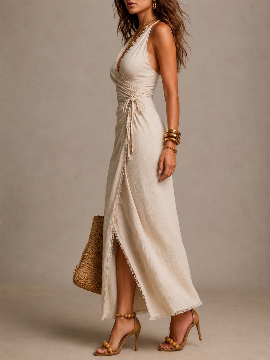 Clémence | Linen Midi Dress