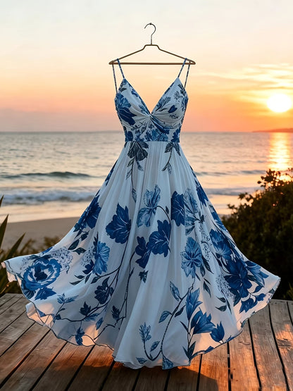 Tummy-Hiding Floral Dress
