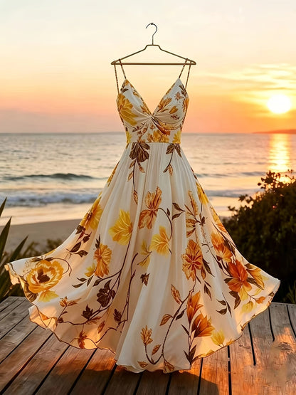 Tummy-Hiding Floral Dress