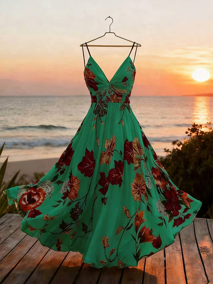 Tummy-Hiding Floral Dress