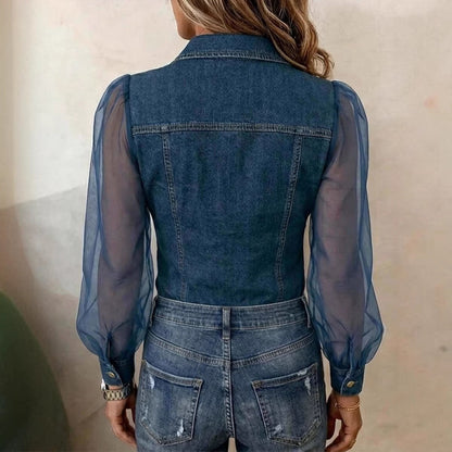 Élodie | Denim-Look Blouse