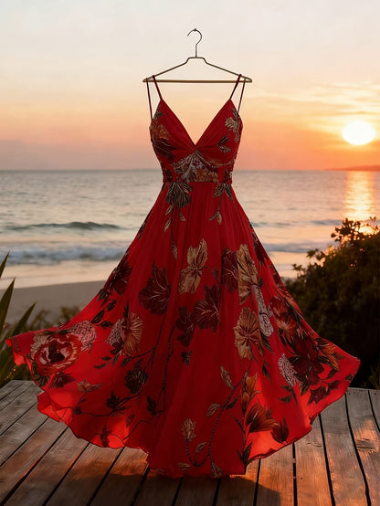 Tummy-Hiding Floral Dress