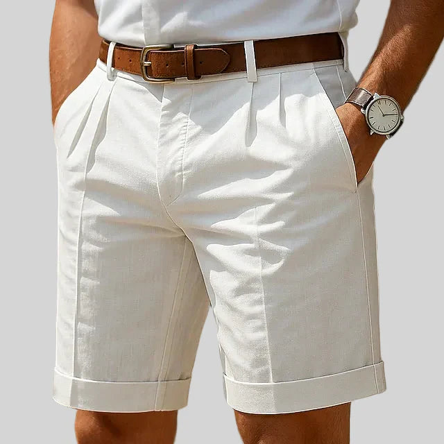 Laurent | Pleated Shorts